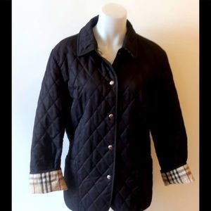 Womens BURBERRY LONDON BLACK QUILTED JACKET